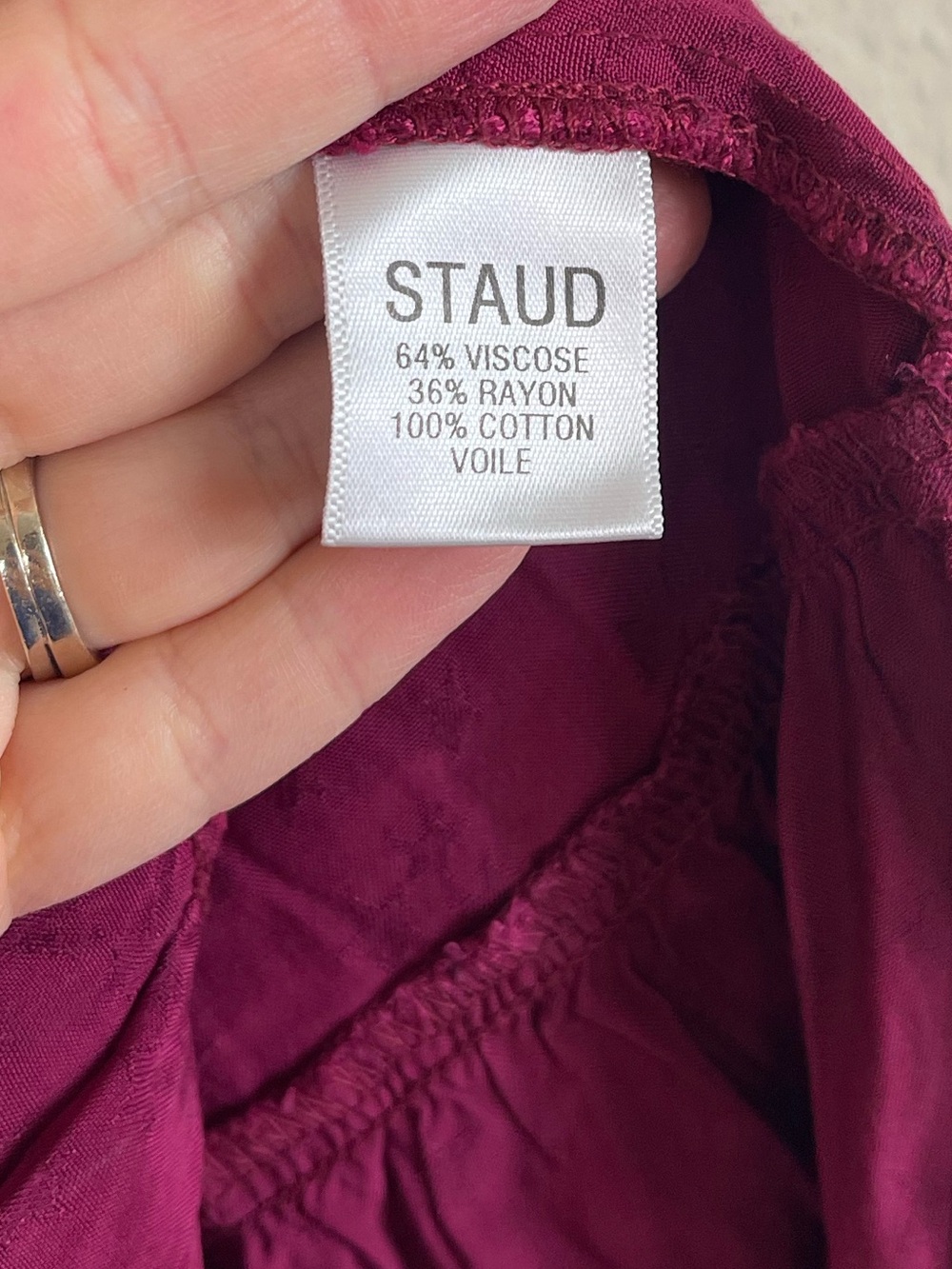 STAUD Leo Star Tiered Maxi Skirt Raspberry Size 12 Large - Picture 4 of 8